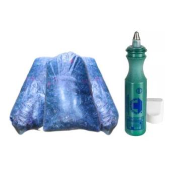 Imagem de 2Kg Estopa Azul Mista & Marcador Industrial - Trigel, Verde