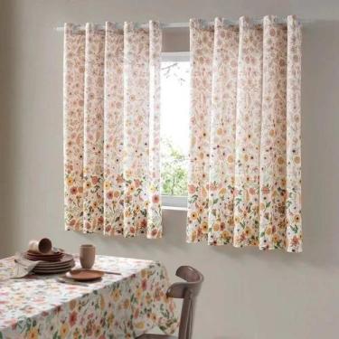 Imagem de Cortina Para Cozinha Ilhós Dohler Olga 200 cm x 120 cm
