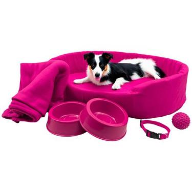Imagem de Kit Pet Grande Cama Europa com Mantinha e Acessórios Fofos - Supri Pet