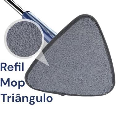 Imagem de Refil Mop Triangular 360 Rodo Giratório Lava Seca Com Extrusão Microfi