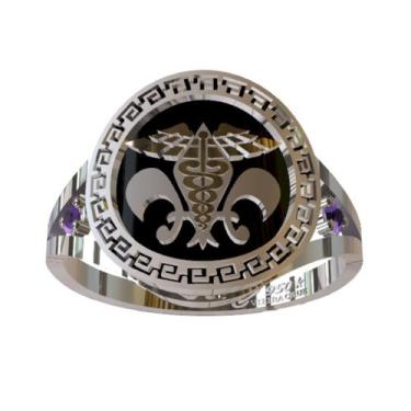 Imagem de Anel De Formatura De Pedagogia Em Prata 950k - Vieira Cruz Joias, Pret