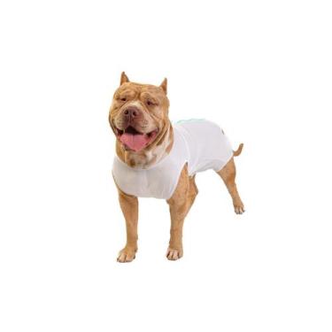 Imagem de Roupa Pós Cirúrgica para Cachorro Castração Branca Macho UV - LUVY PET