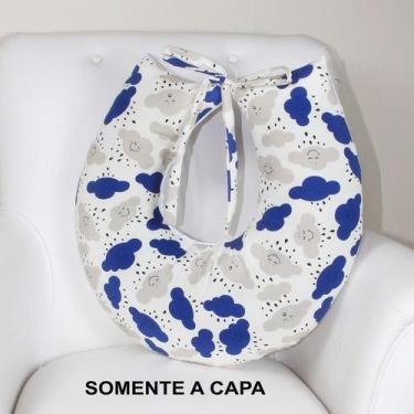 Imagem de Capa de Almofada Amamentação - Laura Baby, Chuva de Benção Marinho