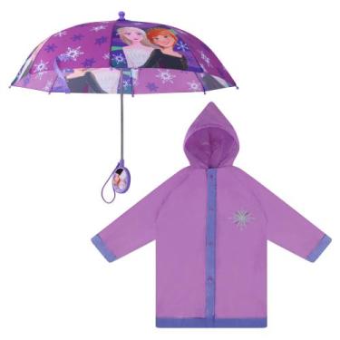 Imagem de Conjunto de roupas de chuva Disney Girl Disney Kids Slicker Frozen Els