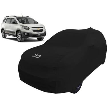 Imagem de Capa Automotiva Para Chevrolet Spin Tecido Helanca Lycra - Mz, Preta