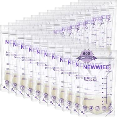 Imagem de Sacos de armazenamento de leite materno Newwiee 300 unidades, 240 ml, roxos