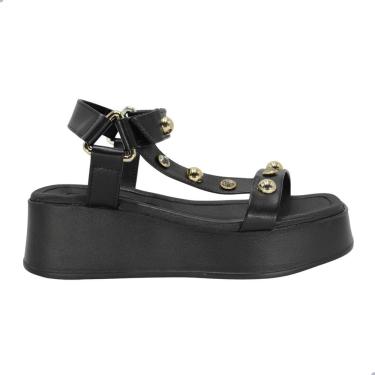 Imagem de Sandália Feminina Beira Rio Plataforma Tratorada Preta