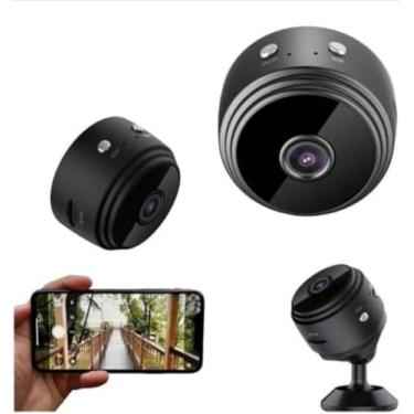 Imagem de Mini Câmera Segurança Espiã Monitoramento A9 Wifi Full HD Visão Noturna Com Gravador De Voz
