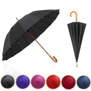 Imagem de Guarda Chuva Portaria Grande Automático 16 Hastes Reforçado  2070 - FP