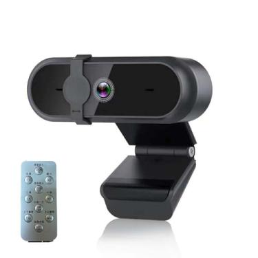 Imagem de Jinpei Webcam com foco automático 4K QHD com capa de privacidade, microfone, câmera de computador Web, Plug and Play, controle remoto JW-07B-4K-A