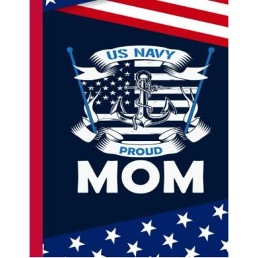 Imagem de US Navr Proud Mom Composition Notebook: US Memorial Day,Notebook For Boy,Teens,Students for Writing Notes | Veteran Journal College Ruled | 100 Pages 8.5x11 in