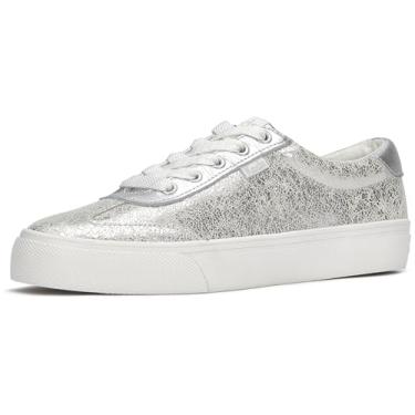 Imagem de Keds Tênis feminino Jump Kick T-Toe Fashion, Couro metálico envelhecido prateado, 41