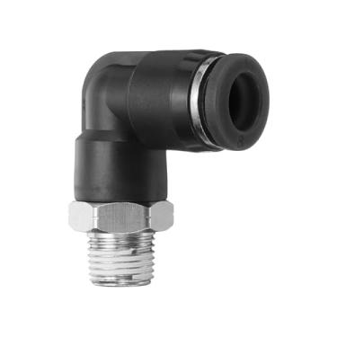 Imagem de HARFINGTON Conexões Push to Connect Cotovelo Macho Tubo de 5/40.6 cm OD x 1/8 Polegada NPT Rosca Plástico Conexão Rápida Mangueira de Ar Kit de Encaixe Pneumático Conector de Bloqueio de Pressão