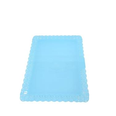 Imagem de 5 Bandejas Retangulares Suporte Para Bolos Doces 21 X 27cm (Azul)