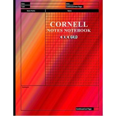 Imagem de Cornell Notes Notebook 4 x 4 Grid: Cool Book! Cornell Notes Books, 8.5: x 11" 120 Pages, Table of Contents, 4 x 4 grid, Great for note Taking.