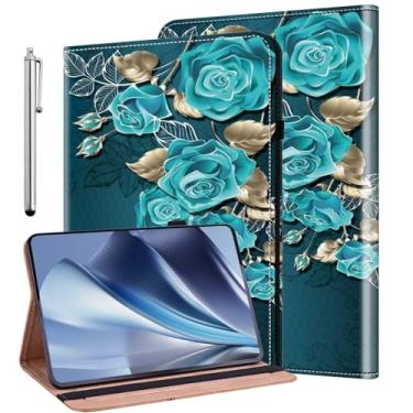 Imagem de ALILANG Capa para Samsung Galaxy Tab A7 10,4 polegadas 2022/2020 (SM-T500/T505/T507/T509) com Stylus, capa dobrável à prova de choque para Samsung Tab A7 - azul rosa
