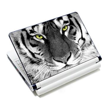 Imagem de Adesivo para notebook de 39.6 cm para notebook de 15,6 polegadas, 14,4 polegadas, 39,1 cm, 39,6 cm, HP, Dell, Lenovo, Apple, Mac, Asus Acer (Tigre Branco)