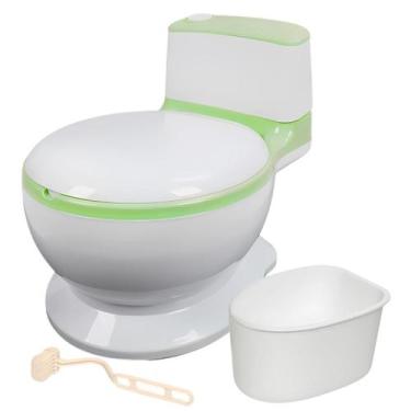 Imagem de Troninho Vaso Sanitário Infantil Penico Branco Verde Castela - CASTELA