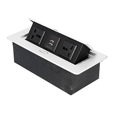 Imagem de Popa de Tomadas Elétricas para Bancadas, Hub de Energia Mesa de Conferência, 3 Orifícios de Acessórios de Fonte de Alimentação USB Dupla 250v 10a