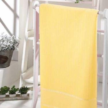 Imagem de Toalha de Banho Dohler Velour Para Bordar Bella Liso 70x140cm, Amarelo
