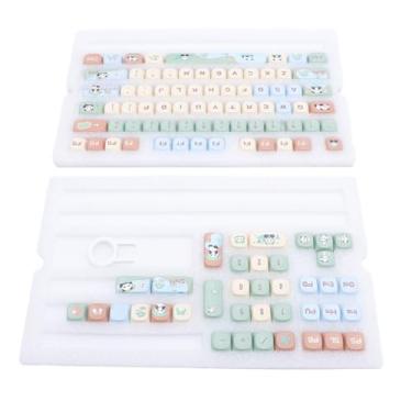 Imagem de PBT Keycaps, Fofo Panda 112 Keys de Chaves Personalizadas, MCA Height Keys Keycaps Set, Keyboard DIY Substituição Universal para Teclados Mecânicos