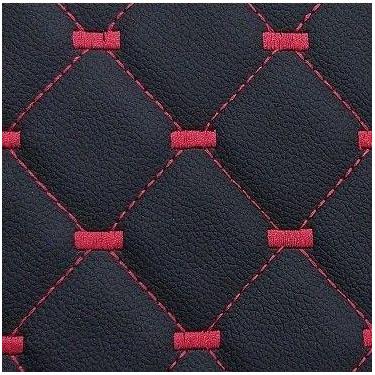 Imagem de material sintético Acoplado Bordado Diamante Mosaico Preto e Vermelho 