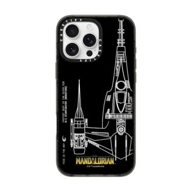 Imagem de CASETiFY Capa Impact para iPhone 16 Pro Max [Mandalorian Co-Lab / Proteção contra quedas de 2,5 metros/Compatível com Magsafe] - N-1 Starfighter - Preto transparente
