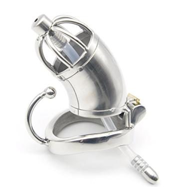 Imagem de Gaiola de pênis para dispositivo de castidade, para homens que controlam o jogo sexual da libido com anel de arco de base de som da uretra(3 Size Rings)