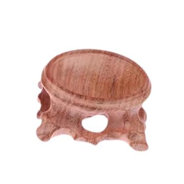 Imagem de Colaxi Base de suporte de madeira, artesanato de , colecionáveis, bola de esfera do globo de pedra para decoração de pedra da bola de , 4.5 Cm X 2.5 Cm