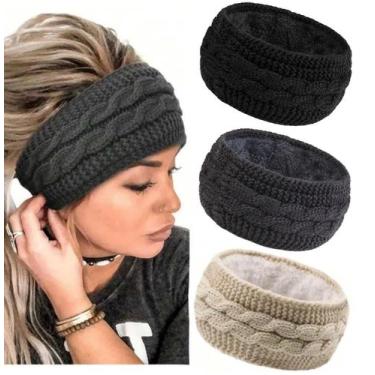 Imagem de Bandana de Inverno Huachi para Mulheres - Com Forro de Lã e Aquecedore