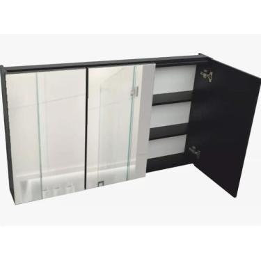 Imagem de Armário Para Banheiro Com Espelho Para Fita Led - Marcenaria BrasilWeb