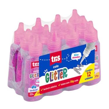 Imagem de Cola Glitter Tris 12X35gr Rosa Shrink 12 Tubos
