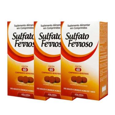 Imagem de Kit 3 und Sulfato Ferroso Arte Nativa 60 cpr