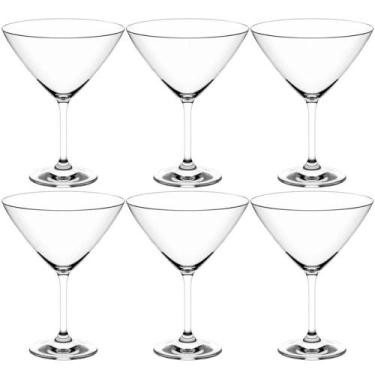 Imagem de Kit 6 Taças de Cristal 210ml para Martini Coquetel Drink Margarita Dry