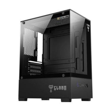 Imagem de Gabinete Gamer Placa Mãe Micro ATX / ITX Mid Tower Preto  - CLANM