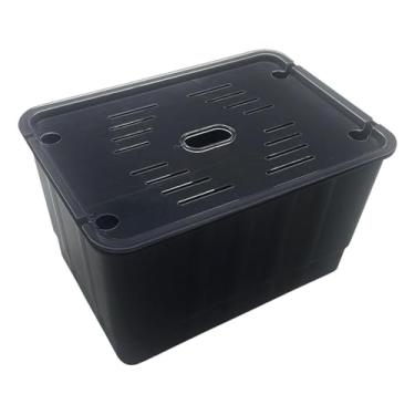 Imagem de Baoblaze Habitat de tartarugas, tanque de criação de tartarugas, recipiente de eclosão de alimentação de ventilação, aquário de tartaruga para chiqueiro de, Black L