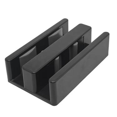 Imagem de 1 bloco anticolisão de 80 x 50 x 22 mm para porta deslizante de vidro de chuveiro, portas deslizantes de chuveiro, bloco anticolisão, para vidro sem moldura de 8 mm-10 mm, preto