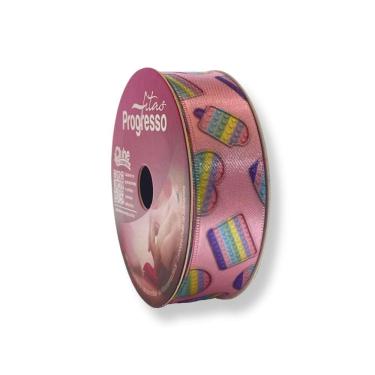 Imagem de Fita De Cetim Estampada 22mm COR 101 POP IT 10 Metros