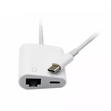 Imagem de Adaptador Usb 2.0 Tipo C Rj45 Ethernet - Kebidu