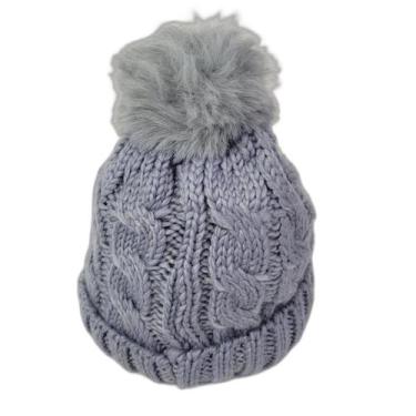 Imagem de Touca De Frio Lisa Pompom Adulto Para Frio Inverno Gorro Unissex - FG,