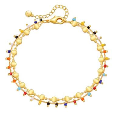 Imagem de Yumikoo Tornozeleira feminina banhada a ouro 18 k, middle, Ouro amarelo, Sem Pedra Preciosa