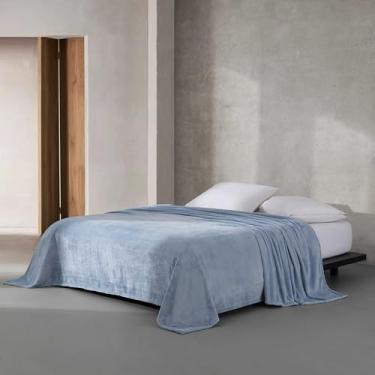 Imagem de Calvin Klen – Cobertor King, roupa de cama de pelúcia premium super macia, cobertor de cama de luxo (azul de pelúcia Core, King)