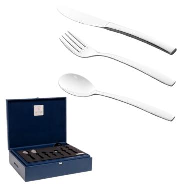 Imagem de Faqueiro 101 Peças London Aço Inox com Estojo Wolff