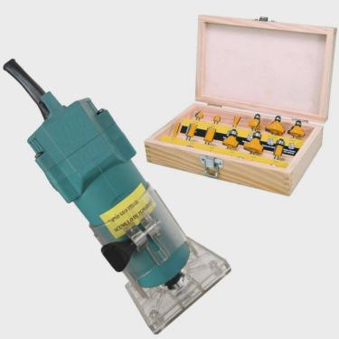 Imagem de Tupia Laminadora 650w 110v c/ Jogo De Fresa Para Madeira 12 Peças