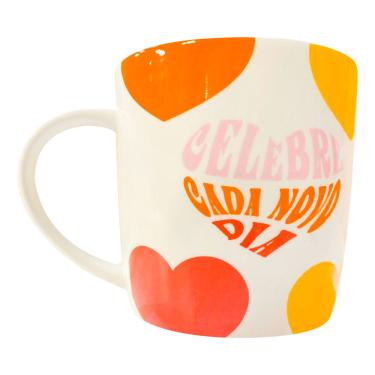 Imagem de Caneca ceramica 400ML frases cores E amores celebre uatt