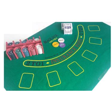 Imagem de Jogo Completo De Poker baralho com tapete 200 Ficha suporte