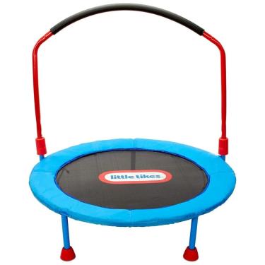 Imagem de Cama Elástica Interna Dobrável com Apoio Ajustável e Luzes LED, até 60 kg 3 a 6 anos, LITTLE TIKES 656071COC, Azul
