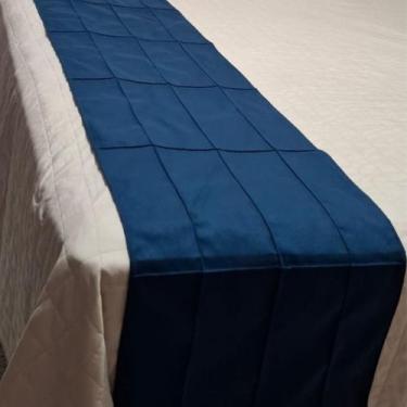 Imagem de Peseira Drapeada Luxo Suede Para Cama King 2.60M x 0,45 CM (ENVIO IMED