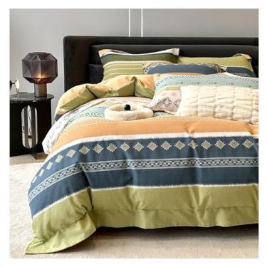 Imagem de Conjunto de capa de edredom tamanho queen 100% algodão, conjunto de cama com estampa de patchwork preto e branco, super macio para todas as estações (sem edredom) capa de edredom completa (cor: 4, (15