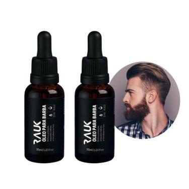 Imagem de Kit 2 Óleo para Barba Hidratante Fortalecedor Amacia Rauk 30ml